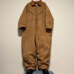 BEAR 90s ワークツイル 中綿 ツナギ キャメル コーデュロイ襟 アメカジ