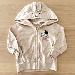 【美品】ミッフィー パーカー くすみピンク Miffy 90 綿100%