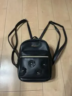 courrèges paris ミニサイズリュック 黒 ロゴ総柄 フランス製 - メルカリ