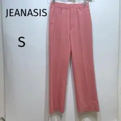 ジーナシス ピンク カジュアルパンツ ウエスト 幅広ゴム ストレートa1138⑤