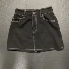デニム台形スカート