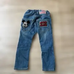 daddyondaddy Mickey Mouse デニムパンツ 刺繍 ワッペンのサムネイル