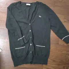 LACOSTE カーディガン ブラック 7分袖