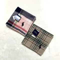 新品⭐︎POLO RALPH LAUREN ガーゼハンカチ チェック柄 2枚セットのサムネイル