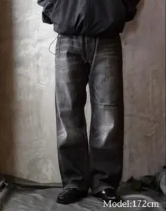 リーバイス 569 w30 先染め ブラック ワイド バギー 古着Levi's