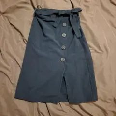 巻きスカート風 ひざ丈スカート