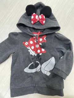 H&M ミニーマウス フード付きトレーナー グレー
