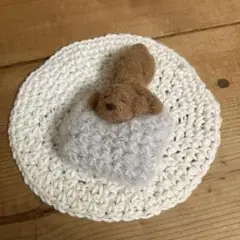 羊毛フェルト　毛糸　眠たいトイプードル