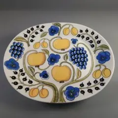 A1468-8/アラビア/パラティッシオーバルプレート35cm/ブルー＆イエローのサムネイル