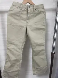 美品 クロコダイル ベージュ チノパン