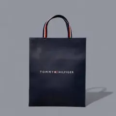 TOMMY HILFIGER トミーヒルフィガー レザー トートバッグ ネイビー