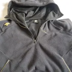 DESCENTE フード付きフリースジャケット L 黒