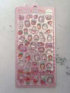 ボンボンドロップシール ももいろボンボン　ピンク　うさぎ【正規品】