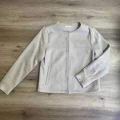 GLACIER ノーカラージャケット ベージュ