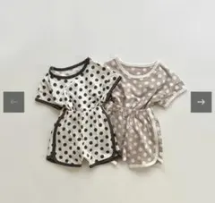 【未使用品】BAKER ドット柄 セットアップ 半袖 Tシャツ ショートパンツのサムネイル