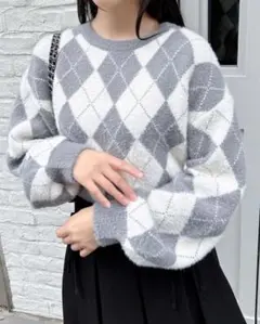 アーガイル ニット