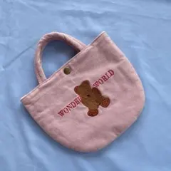 ワンダフルワールド wonderful world くま 刺繍 ミニバッグのサムネイル
