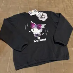 Kuromi スパンコール付き トレーナー 130 黒　クロミ　サンリオ