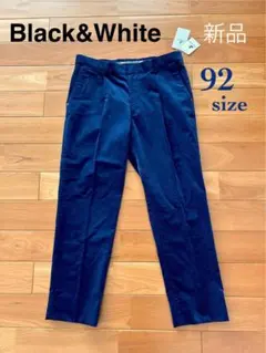 Black&White スポーツパンツ 92サイズ ネイビー　コーデュロイ
