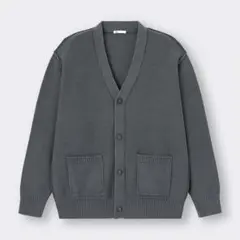 【完売品】GU ウォッシュドVネックカーディガン Lサイズ