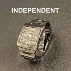 《一点物》シチズン INDEPENDENT ブラック スクエア 腕時計