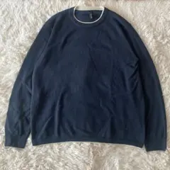 30/70 トレッタセッタンタ ウールニット 48 ネイビー レイヤードリブのサムネイル