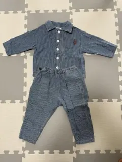 BREEZデニムストライプ柄 セットアップ 90cm