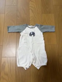 petit main 象刺繍ロンパース 50-70cm