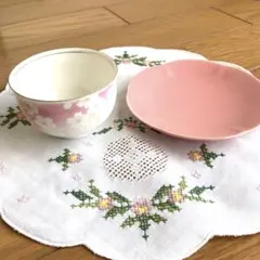 桜模様　湯呑　お皿　5客セットです。