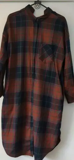 シャツワンピース　チェック