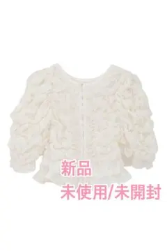 W FACE FLOWER JACQUARD SHIRRING TOPSのサムネイル