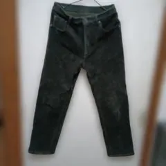 最終価格)ダンロップ.ダークグリーン厚手コーデュロイ ストレートパンツ