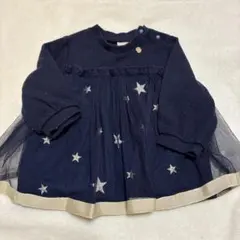 星柄　刺繍　ネイビー　プティマイン　チュール