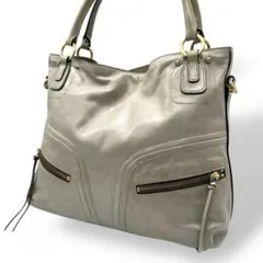 良品 646 サザビー トートバッグ レザー ライトグリーン