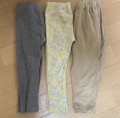 ユニクロ/GU サマナルパンツ、レギンス3点セット 100cm
