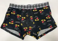 新品 ミッキーマウス LL ボクサーブリーフ 黒 ブラック 綿95% ディズニー