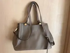 グレー トートバッグ 合成皮革