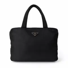 PRADA ナイロン トートバッグ 黒 三角ロゴ 美品のサムネイル
