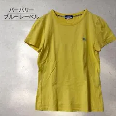 バーバリーブルーレーベル 半袖Tシャツ イエロー ホースロゴ 刺繍 38 Mのサムネイル