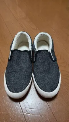 ボアスニーカー　デニム柄　もこもこ　23.5~24cm　3 E　底2.5cm