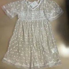 【新品】mezzo piano 110 120 レース ドット柄カーディガン