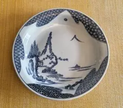染付 山水画 皿 盛り皿 陶磁器