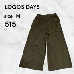 LOGOS DAYS レディース ワイドパンツ カーキ Mサイズ　無地シンプル