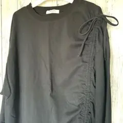 FREAK'S STORE★リボンシャーリング★ロングスリーブTシャツ★黒