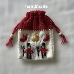 handmade 兵隊さんの編み込みが可愛い巾着♪♪
