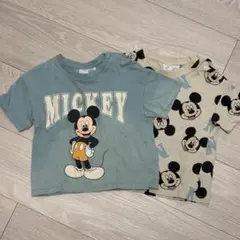 【完売商品】H&M Disney ミッキー Tシャツ 2枚セット 80cmのサムネイル