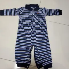 Ralph Lauren ネイビー ストライプロンパース 7M