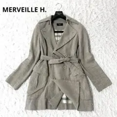 MERVEILLE H. リネン麻アンゴラ トレンチコート新品定価¥33900のサムネイル