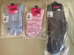 ★JENNI★可愛い★クルー&ニーハイソックス★3足★19〜21cm★新品即決