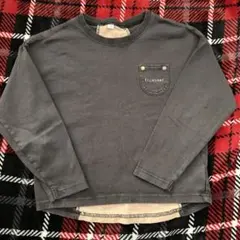 長袖カットソー 120cm ダークグレー